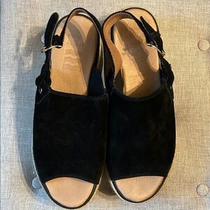 NWT Sperry Delmare PLUSHWAVE Platform Sandal Black Sz 9